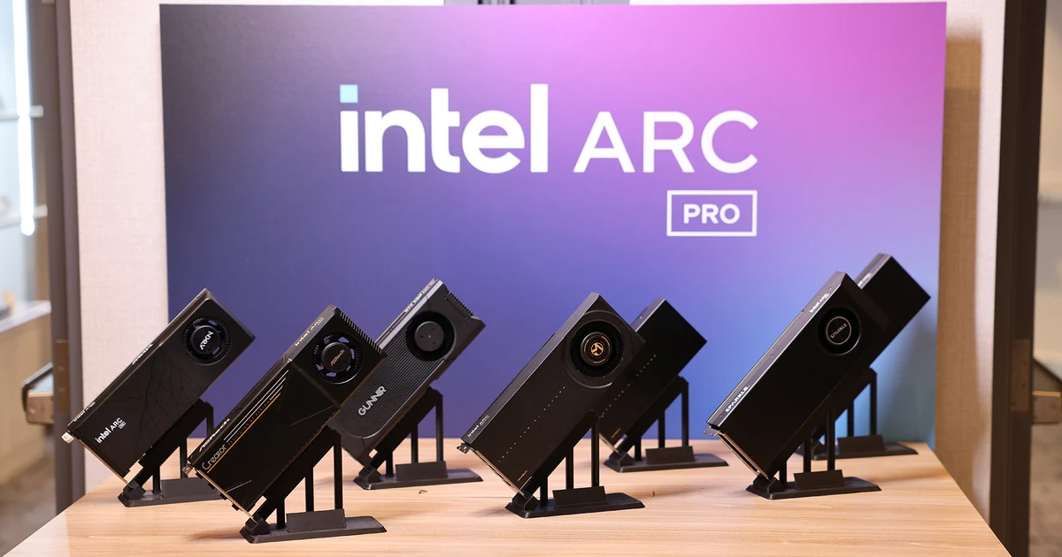 Intel Arc Pro B-series graphics cards at Intel Pro Day 2026