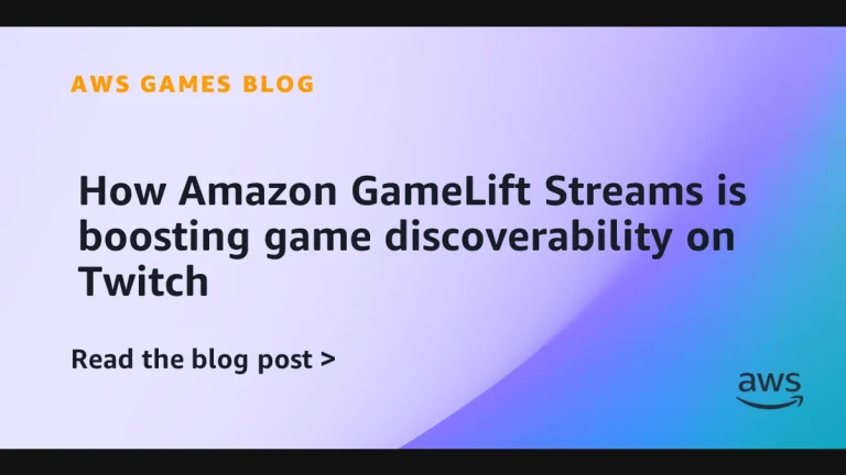 Twitch Instant Play demos powered by Amazon GameLift Streams